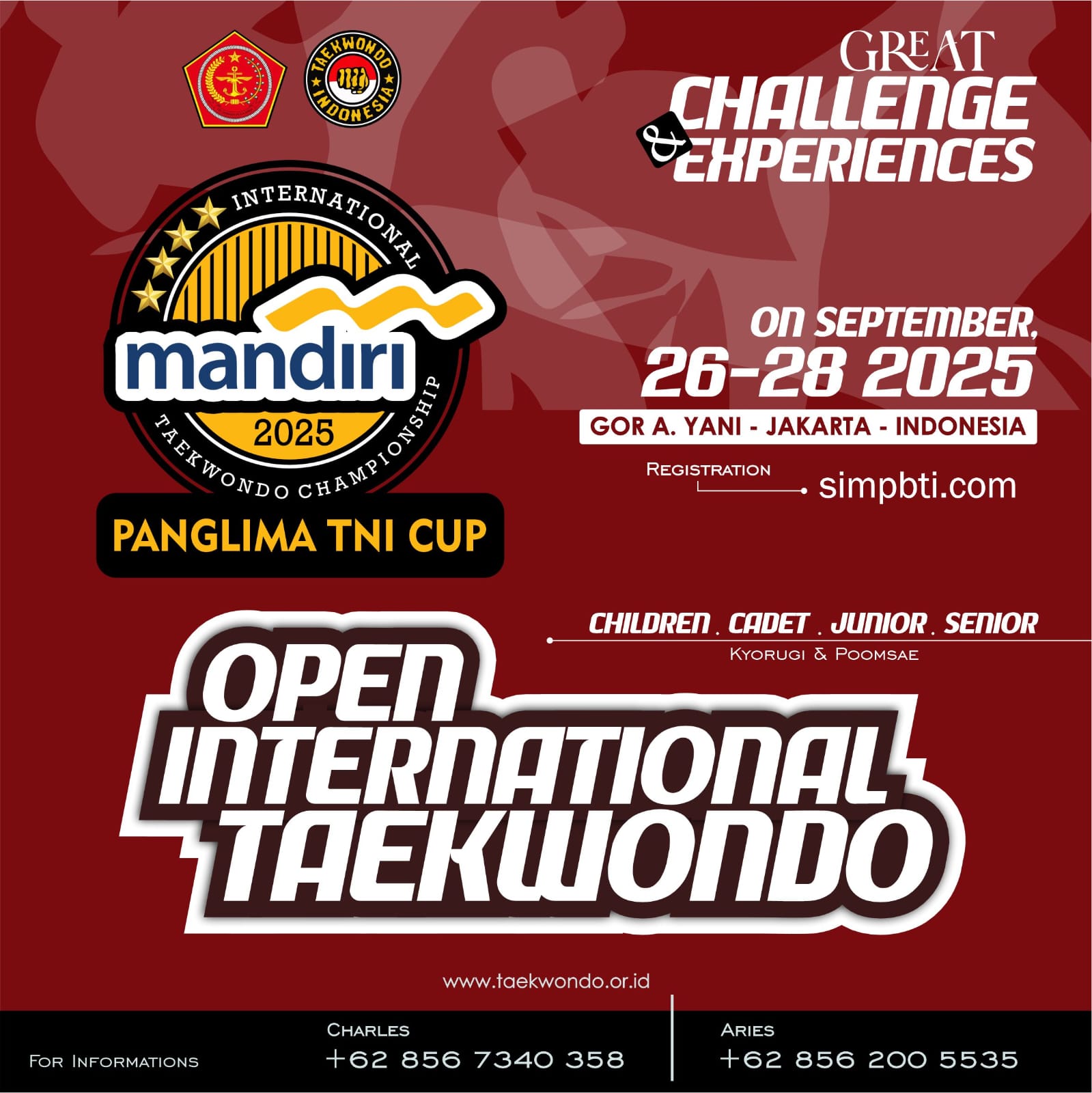 PANGLIMA TNI CUP INTERNATIONAL TAEKWONDO CHAMPIONSHIP 2025 BIDANG II - KOMISI PERTANDINGAN PBTI
